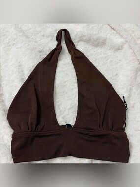 H&M Chocolate Brown Halter Top